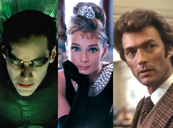 Breakfast at Tiffanys, Dirty Harry, Matrix Breakfast at Tiffanys, Dirty Harry, Matrix